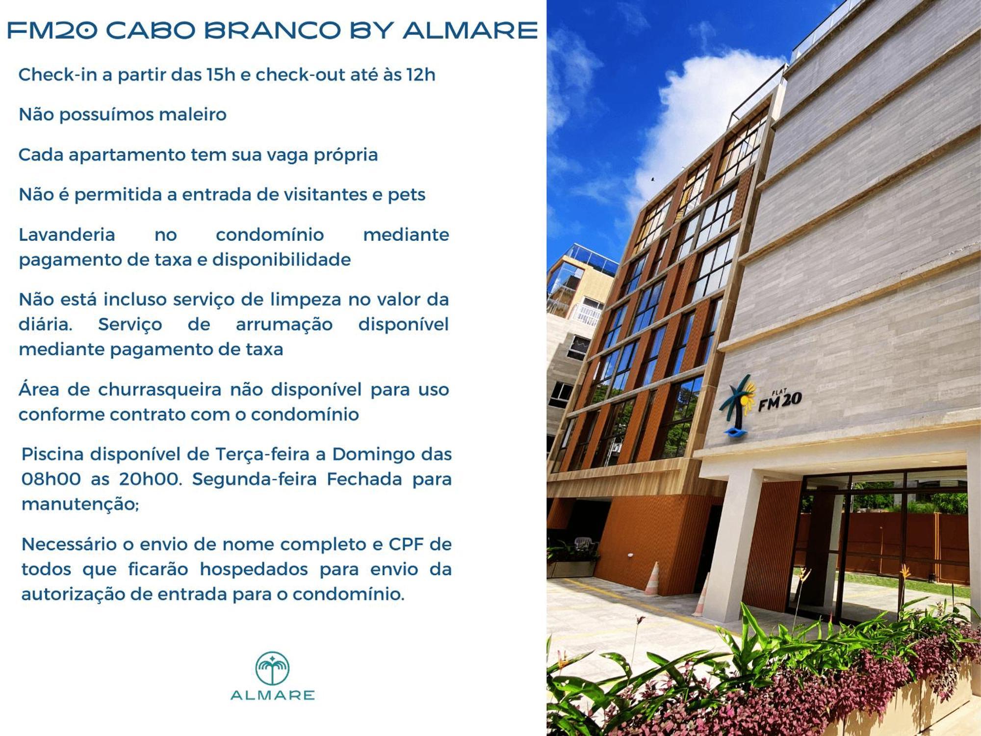 Apartamento Flat Fm20 Cabo Branco Stilo - By Almare João Pessoa Exterior foto